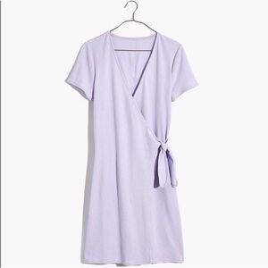 Madewell Texture & Thread Short-Sleeve Side-Tie Dress
